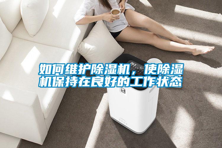 如何維護除濕機，使除濕機保持在良好的工作狀態