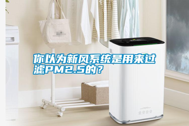 你以為新風系統是用來過濾PM2.5的？