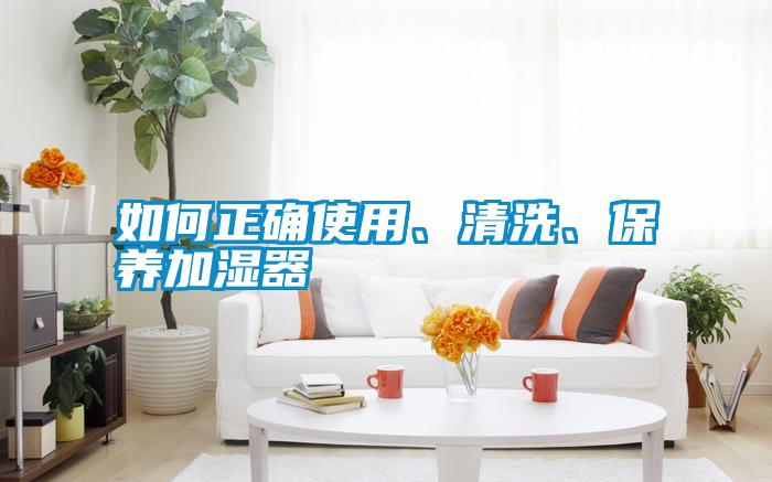如何正確使用、清洗、保養加濕器
