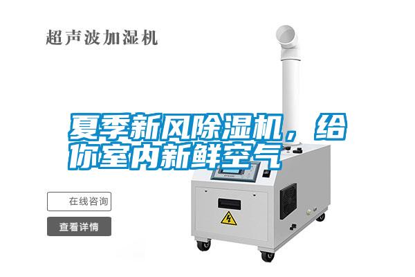 夏季新風除濕機，給你室內新鮮空氣