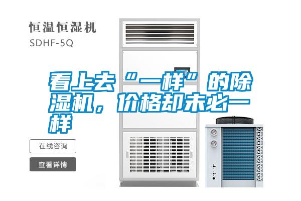 看上去“一樣”的除濕機，價格卻未必一樣