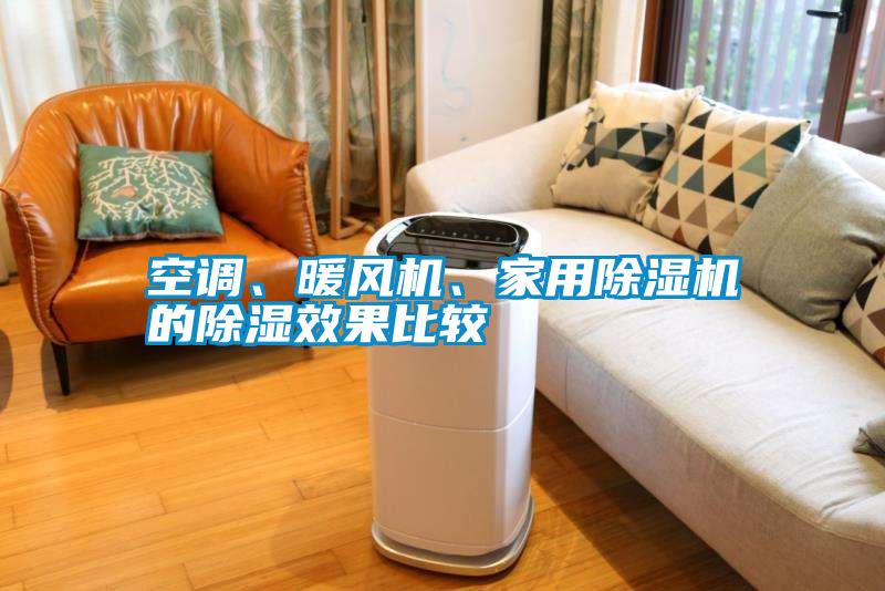 空調、暖風機、家用除濕機的除濕效果比較