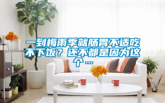 一到梅雨季就腸胃不適吃不下飯？還不都是因為這個…
