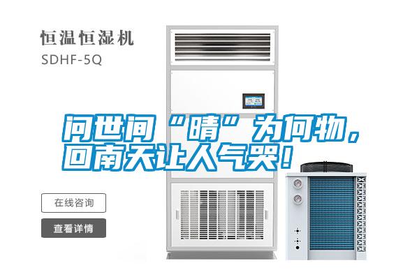 問世間“晴”為何物，回南天讓人氣哭！