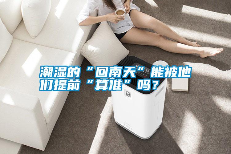 潮濕的“回南天”能被他們提前“算準”嗎？