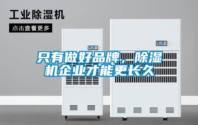 只有做好品牌，除濕機企業才能更長久