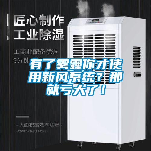有了霧霾你才使用新風系統？那就虧大了！