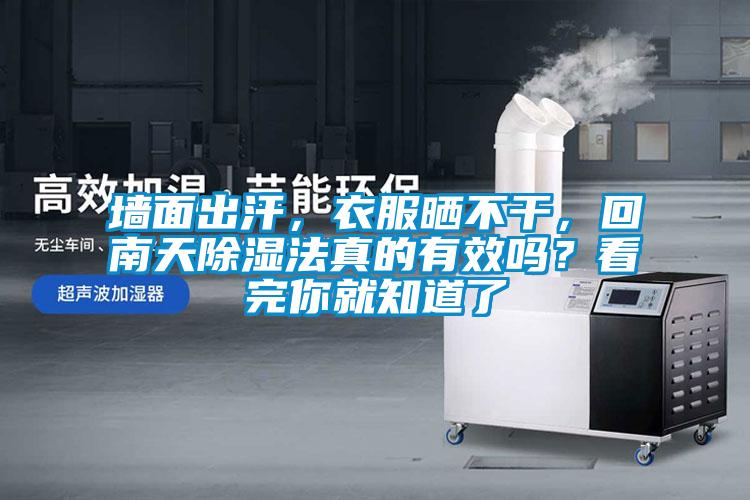 墻面出汗，衣服曬不干，回南天除濕法真的有效嗎？看完你就知道了
