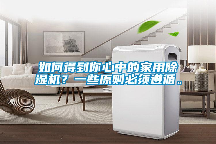 如何得到你心中的家用除濕機？一些原則必須遵循。