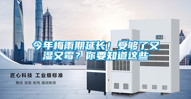 今年梅雨期延長！受夠了又濕又霉？你要知道這些