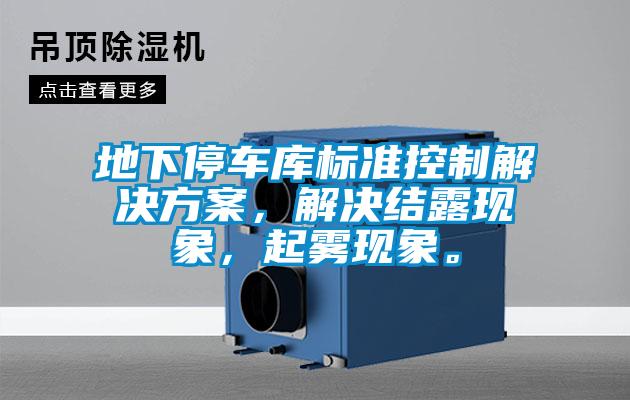 地下停車庫標準控制解決方案，解決結露現象，起霧現象。