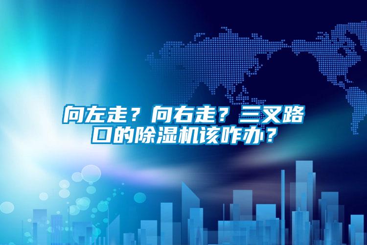 向左走？向右走？三叉路口的除濕機該咋辦？
