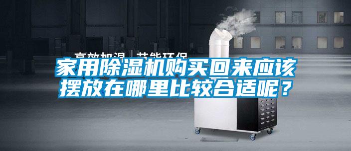 家用除濕機購買回來應該擺放在哪里比較合適呢？