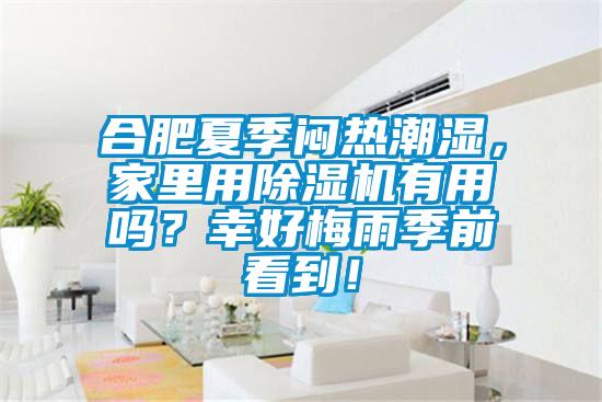 合肥夏季悶熱潮濕，家里用除濕機有用嗎？幸好梅雨季前看到！