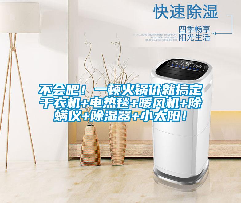 不會吧！一頓火鍋價就搞定干衣機+電熱毯+暖風機+除螨儀+除濕器+小太陽！
