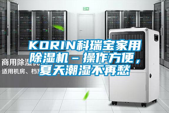 KORIN科瑞寶家用除濕機–操作方便，夏天潮濕不再愁