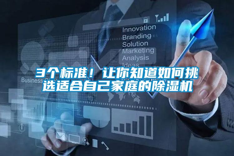 3個標準！讓你知道如何挑選適合自己家庭的除濕機
