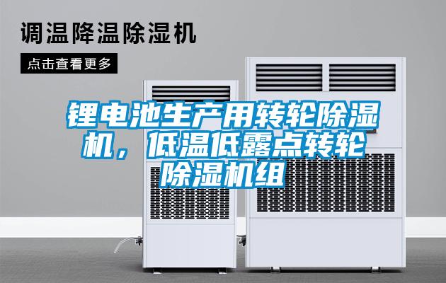 鋰電池生產用轉輪除濕機，低溫低露點轉輪除濕機組