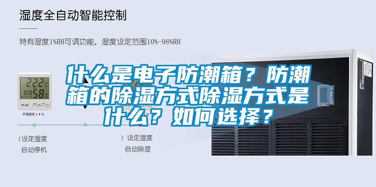 什么是電子防潮箱？防潮箱的除濕方式除濕方式是什么？如何選擇？