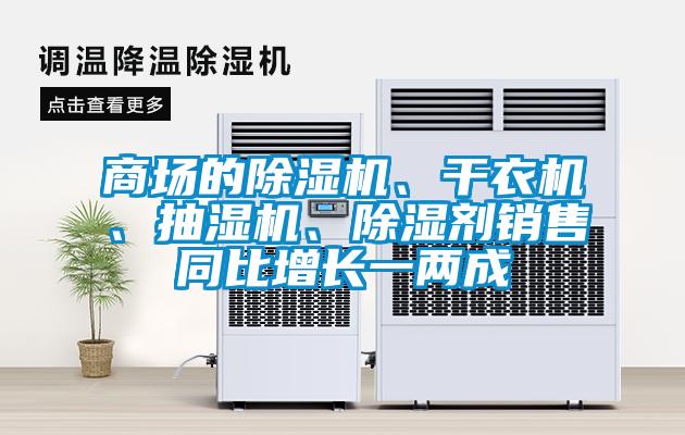 商場的除濕機、干衣機、抽濕機、除濕劑銷售同比增長一兩成