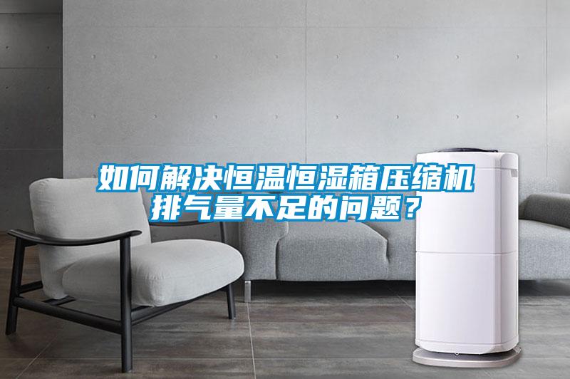 如何解決恒溫恒濕箱壓縮機排氣量不足的問題？