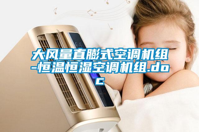 大風量直膨式空調機組-恒溫恒濕空調機組.doc