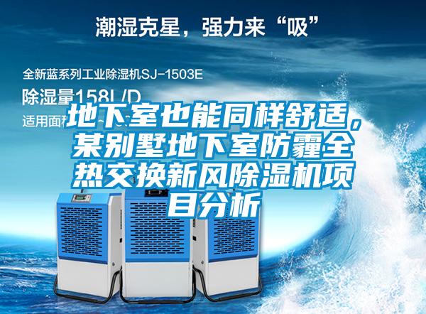 地下室也能同樣舒適，某別墅地下室防霾全熱交換新風除濕機項目分析