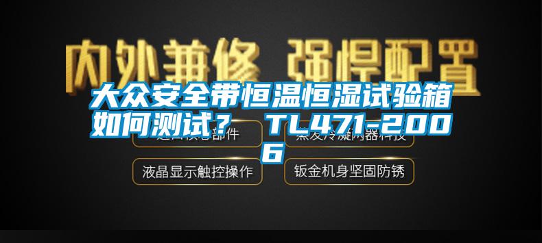 大眾安全帶恒溫恒濕試驗箱如何測試？ TL471-2006