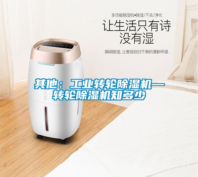 其他：工業轉輪除濕機—轉輪除濕機知多少