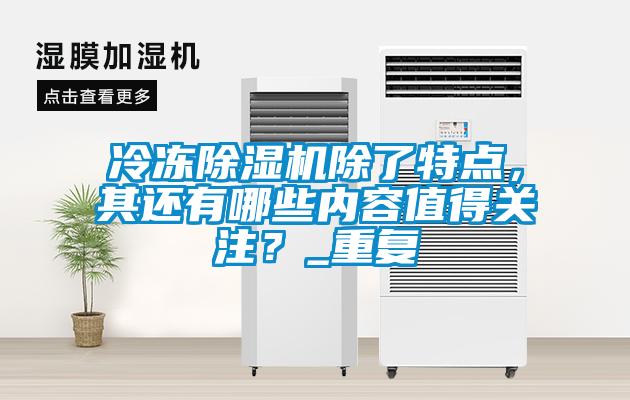 冷凍除濕機除了特點，其還有哪些內容值得關注？_重復