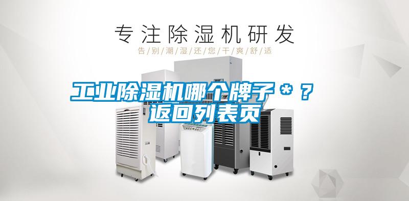 工業除濕機哪個牌子＊？ 返回列表頁