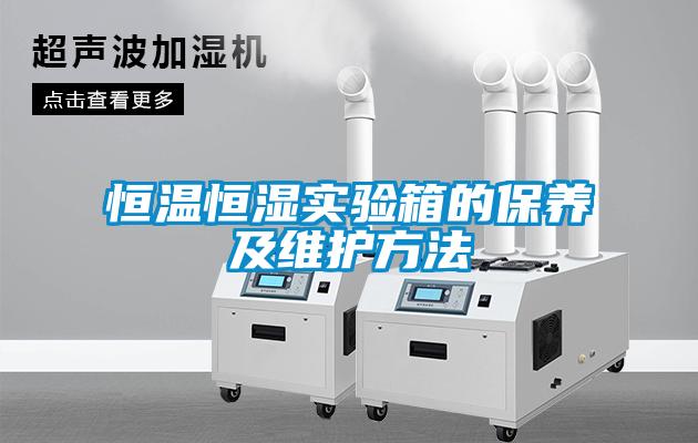 恒溫恒濕實驗箱的保養及維護方法
