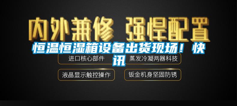 恒溫恒濕箱設備出貨現場！快訊
