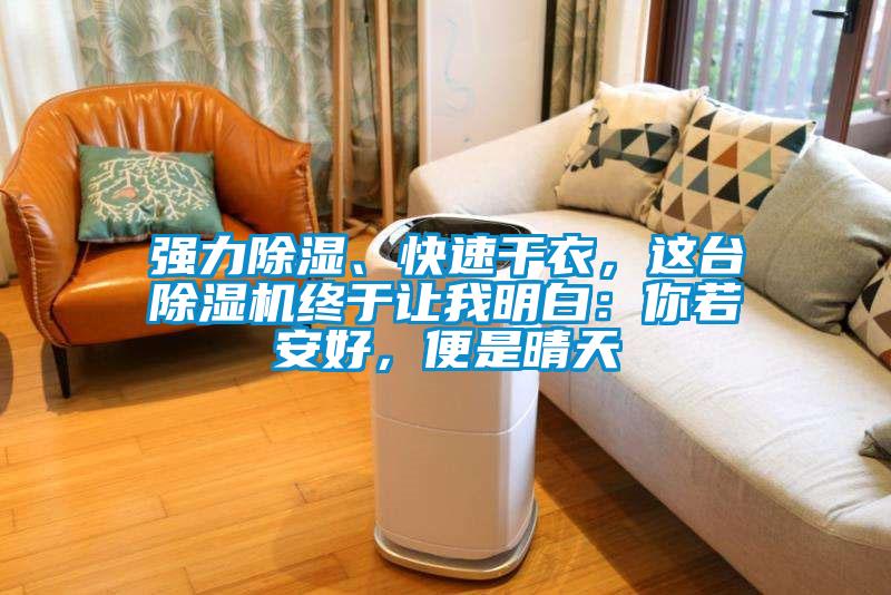 強力除濕、快速干衣，這臺除濕機終于讓我明白：你若安好，便是晴天