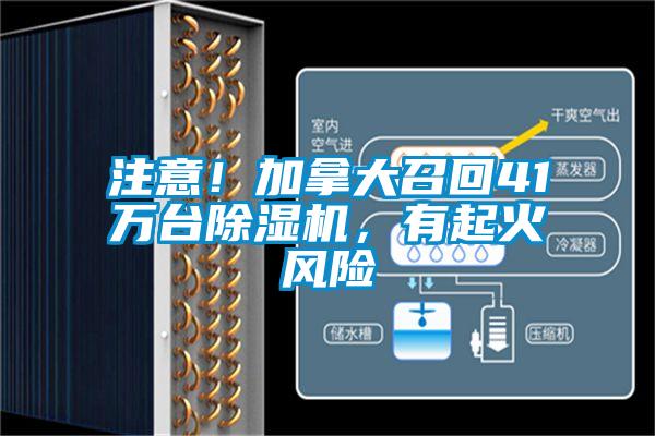 注意！加拿大召回41萬臺除濕機，有起火風險