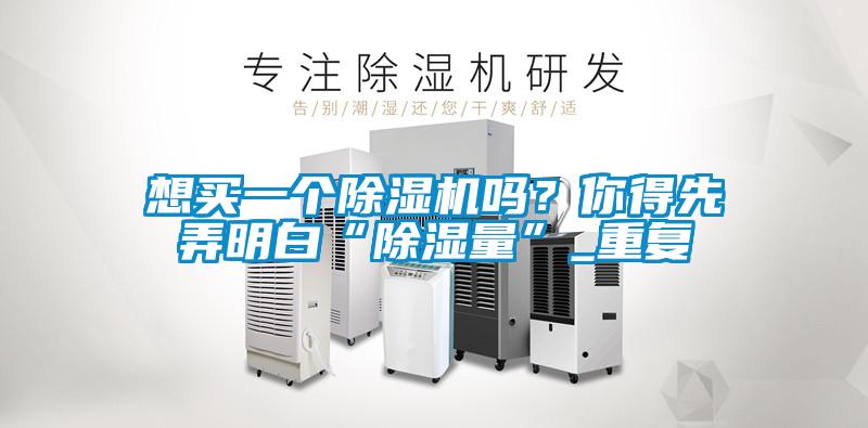 想買一個除濕機嗎？你得先弄明白“除濕量”_重復