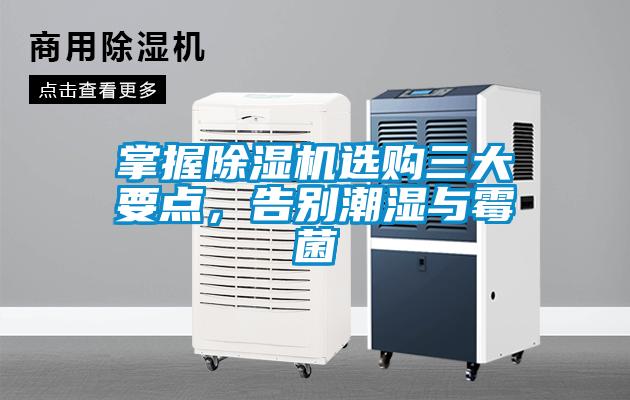 掌握除濕機選購三大要點，告別潮濕與霉菌
