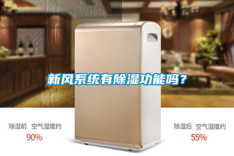 新風系統有除濕功能嗎？