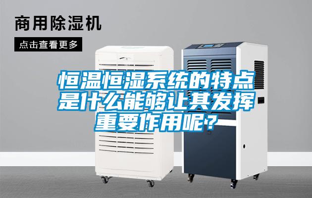 恒溫恒濕系統的特點是什么能夠讓其發揮重要作用呢？