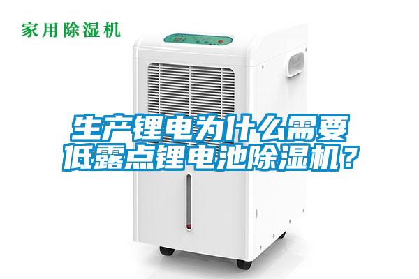 生產鋰電為什么需要低露點鋰電池除濕機？