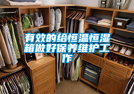 有效的給恒溫恒濕箱做好保養維護工作