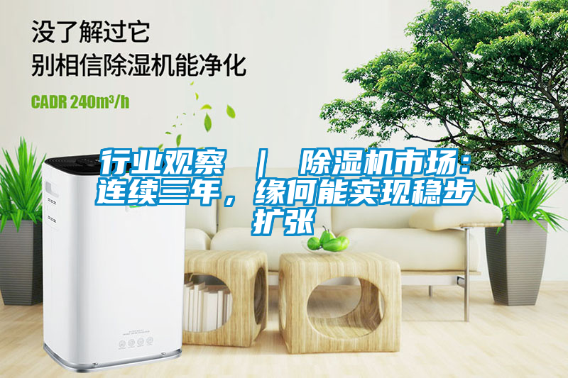 行業觀察 ｜ 除濕機市場：連續三年，緣何能實現穩步擴張