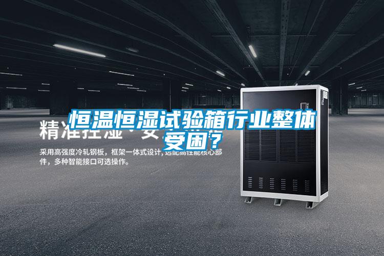 恒溫恒濕試驗箱行業整體受困？