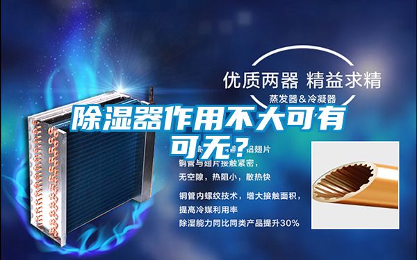 除濕器作用不大可有可無？