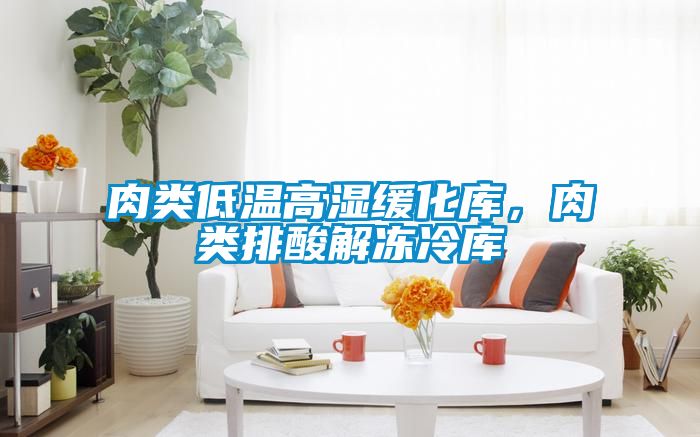 肉類低溫高濕緩化庫，肉類排酸解凍冷庫