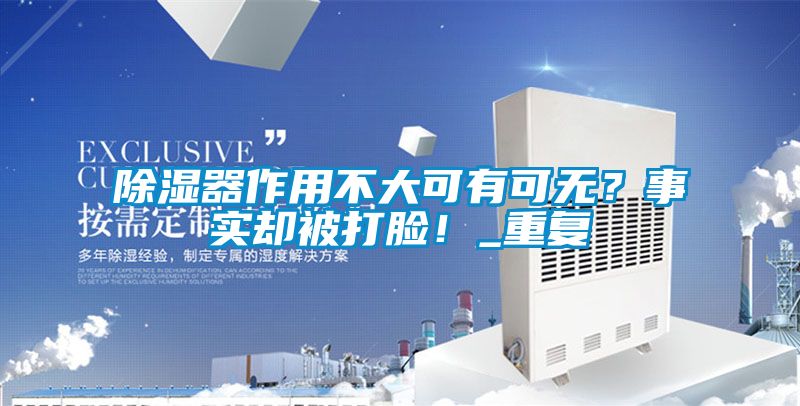 除濕器作用不大可有可無？事實卻被打臉！_重復