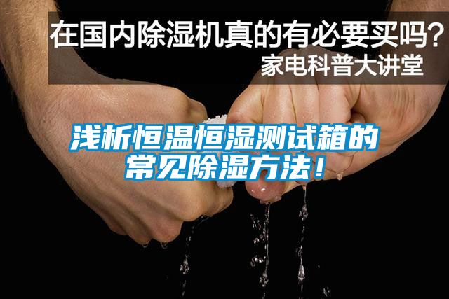 淺析恒溫恒濕測試箱的常見除濕方法！