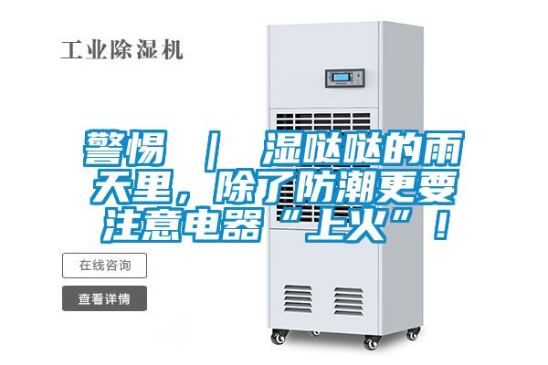 警惕 ｜ 濕噠噠的雨天里，除了防潮更要注意電器“上火”！