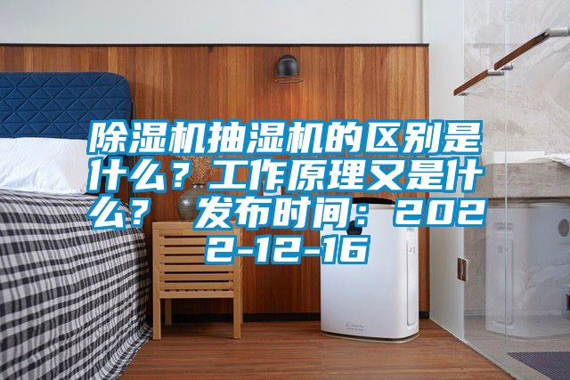 除濕機抽濕機的區別是什么？工作原理又是什么？ 發布時間：2022-12-16