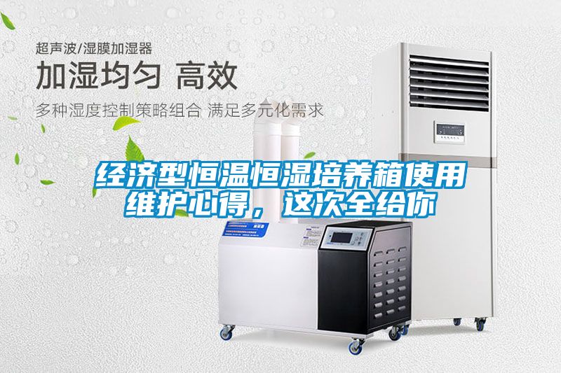 經濟型恒溫恒濕培養箱使用維護心得，這次全給你